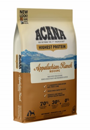 Acana Highest Protein, Appalachian Ranch Grain Free Dry Dog Food 25lb | 173802XEV