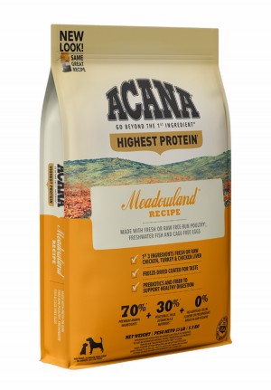 Acana Highest Protein, Meadowland Grain Free Dry Dog Food 25lb | 358917NJK