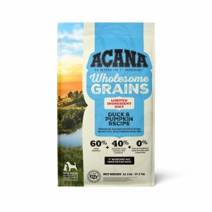 Acana Wholesome Grains, Duck & Pumpkin, Limited Ingredient Diet Dry Dog Food 22.5lb | 035927HTP