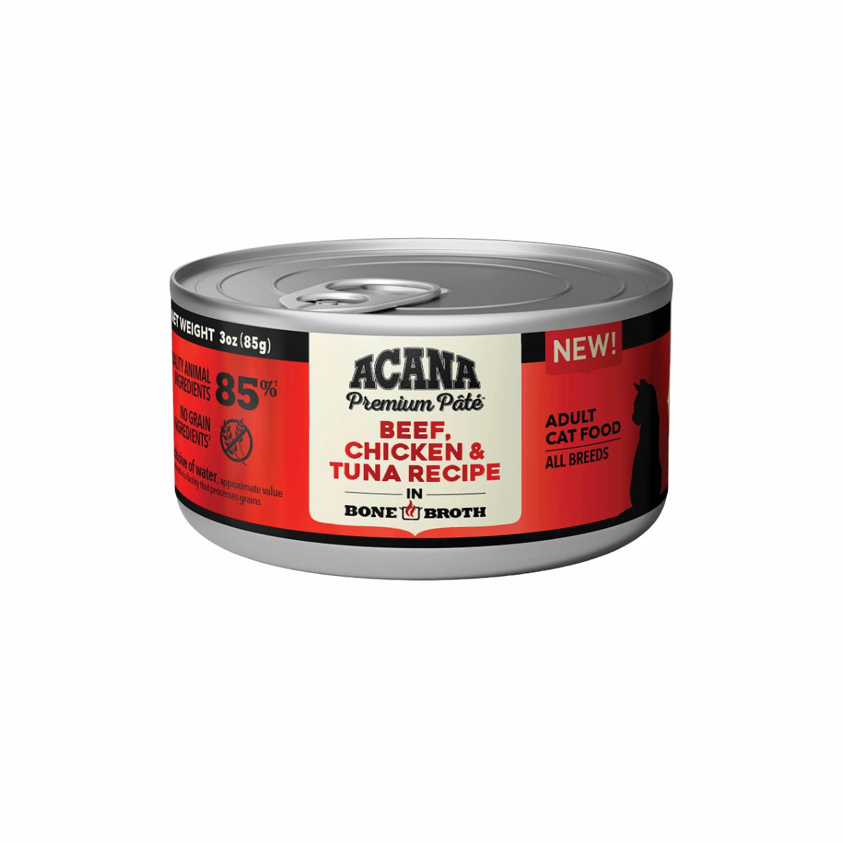 Acana ACANA Premium Pâté, Beef, Chicken & Tuna Grain Free Wet Cat Food 3oz*24 | 823164IML