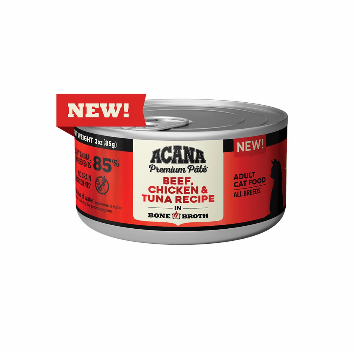 Acana ACANA Premium Pâté, Beef, Chicken & Tuna Grain Free Wet Cat Food 3oz*24 | 823164IML