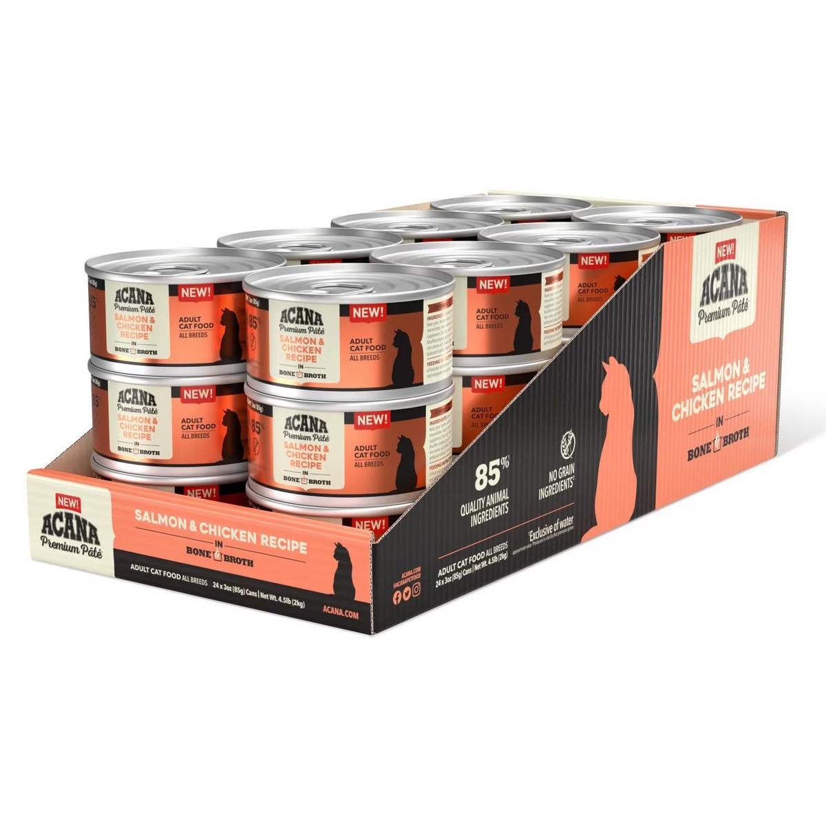 Acana ACANA Premium Pâté, Salmon & Chicken Grain Free Wet Cat Food 3oz*24 | 018345GYE