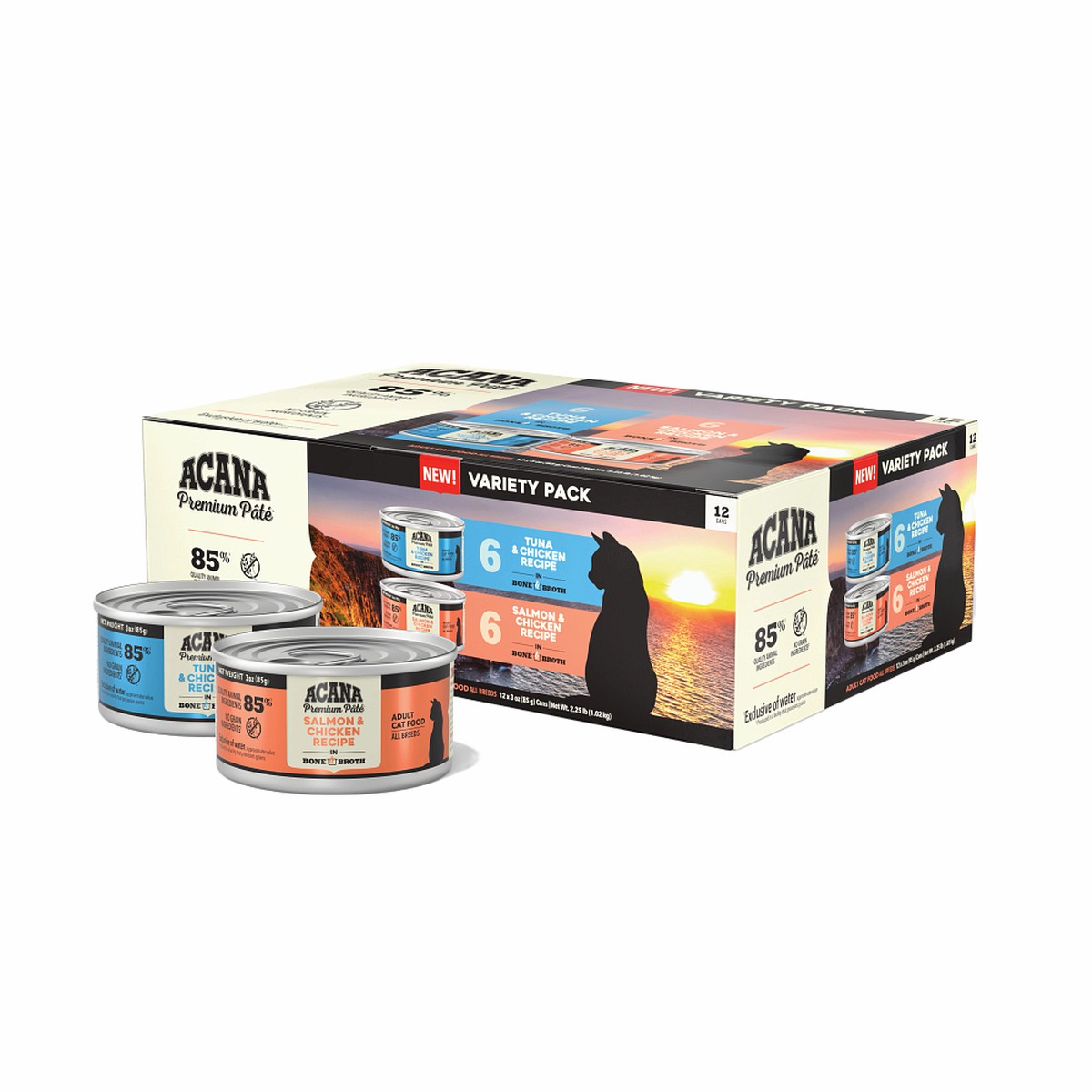 Acana ACANA Premium Pâté, Variety Pack Grain Free Wet Cat Food 12*3oz | 043586KXV