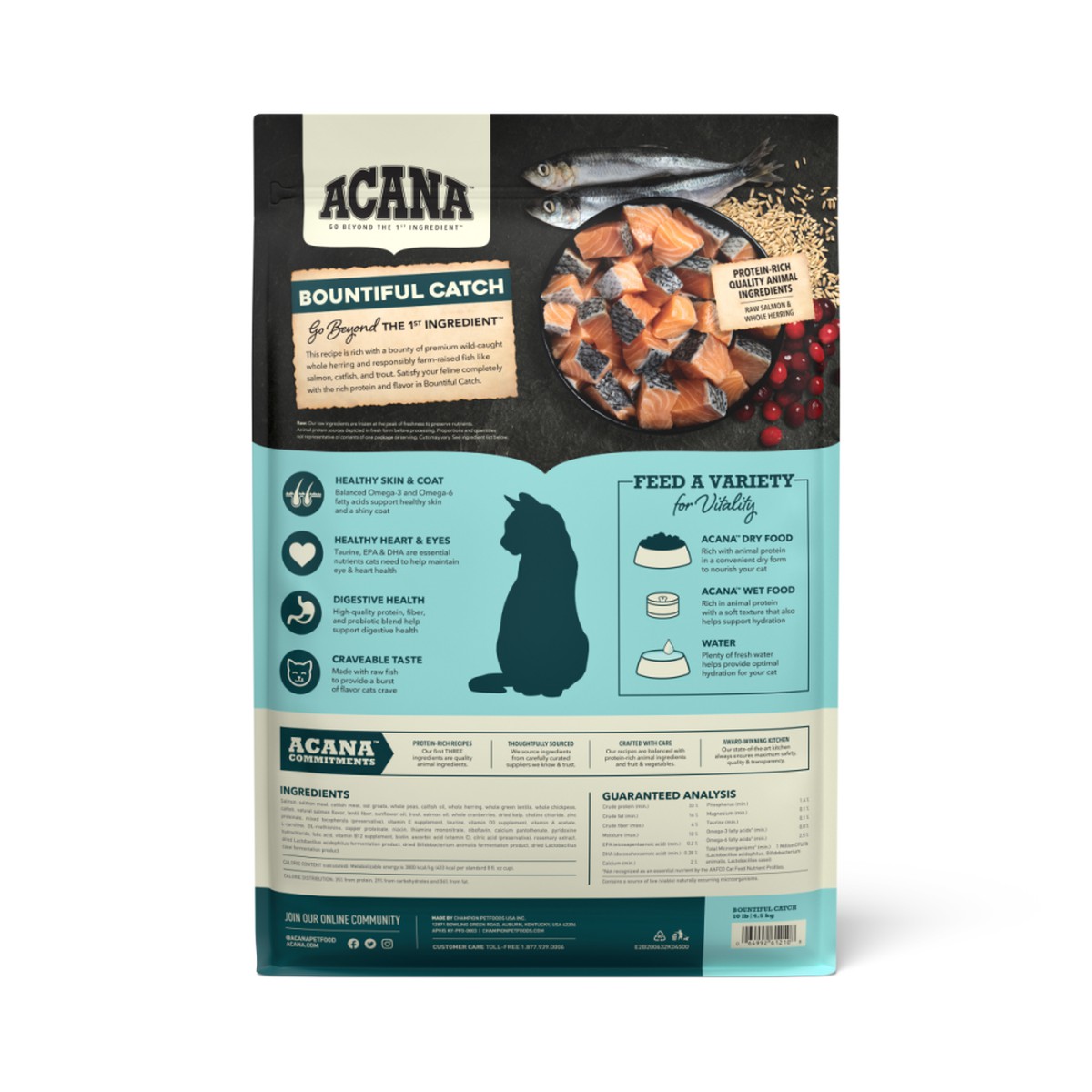 Acana Bountiful Catch Grain Inclusive Dry Cat Food 4lb | 457928VMQ