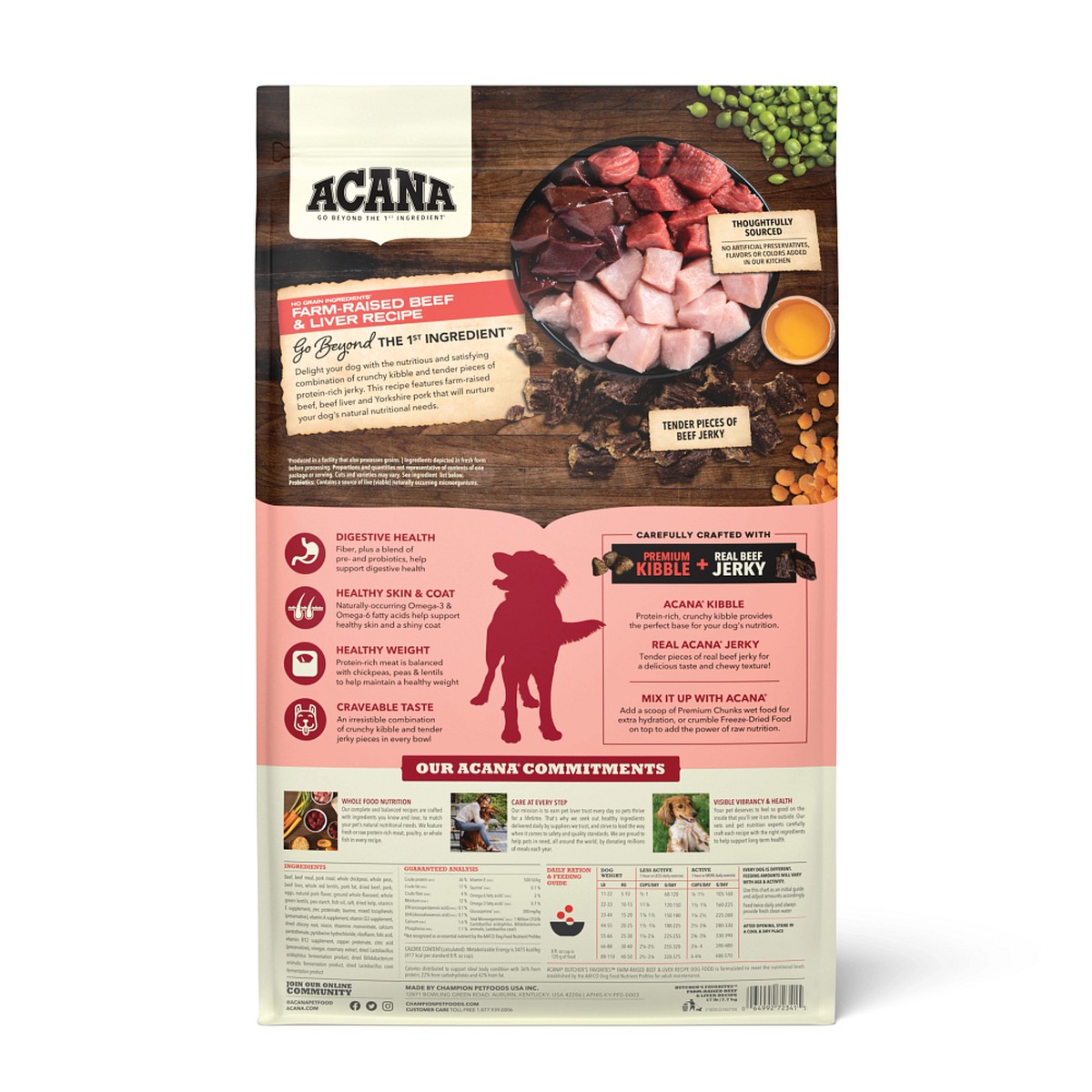 Acana Butcher's Favorites™, Farm-Raised Beef & Liver Grain Free High Protein Dry Dog Food 4lb | 506874EMS