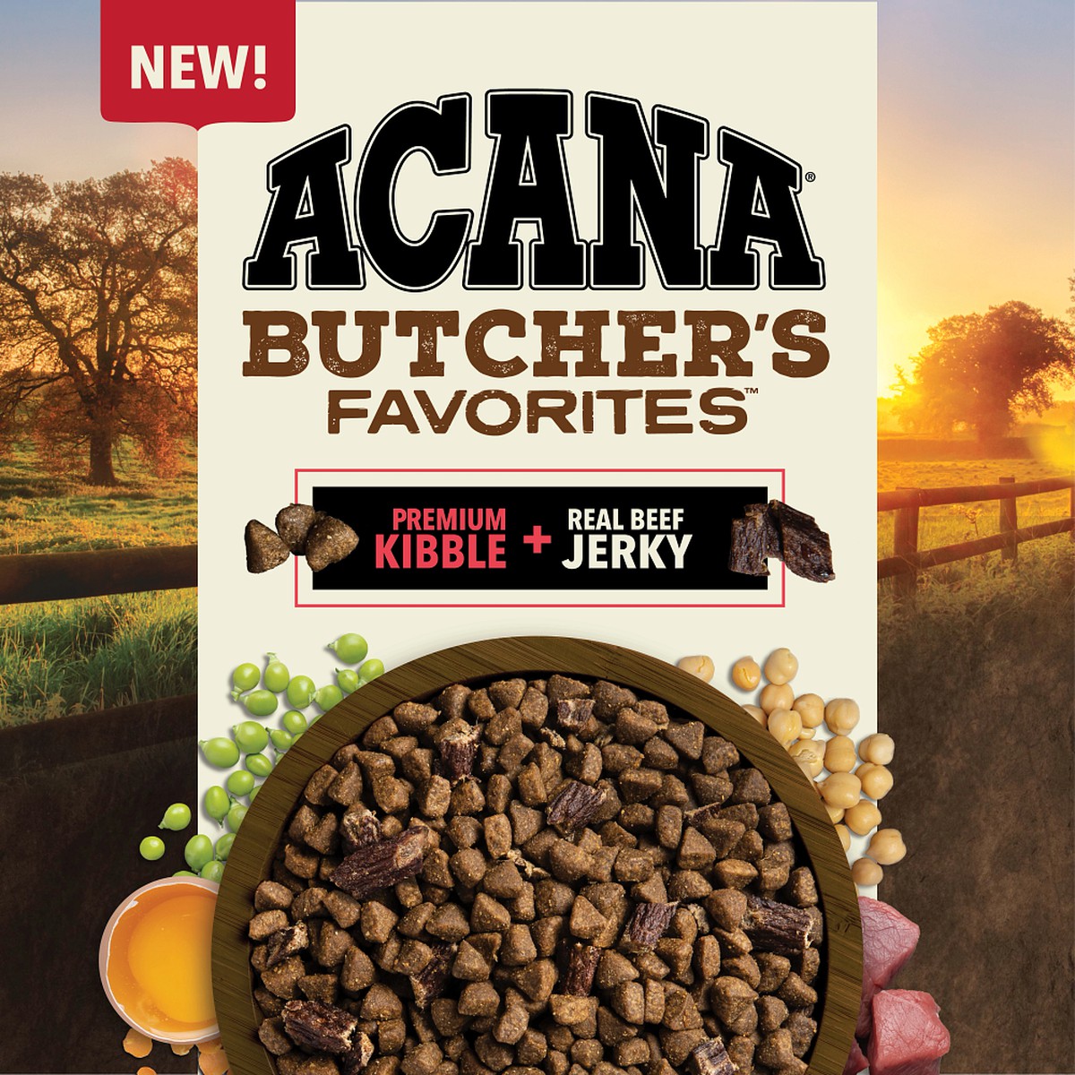 Acana Butcher's Favorites™, Farm-Raised Beef & Liver Grain Free High Protein Dry Dog Food 4lb | 506874EMS