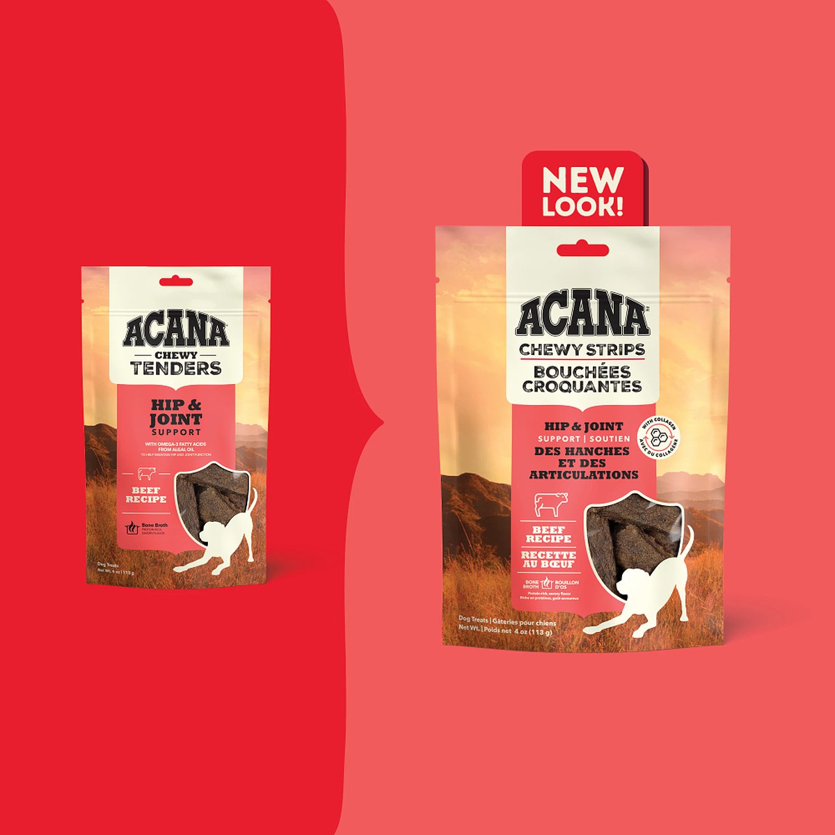 Acana Chewy Strips, Beef Grain Free Dog Food Soft & Chewy Treats 4oz | 145906TRP