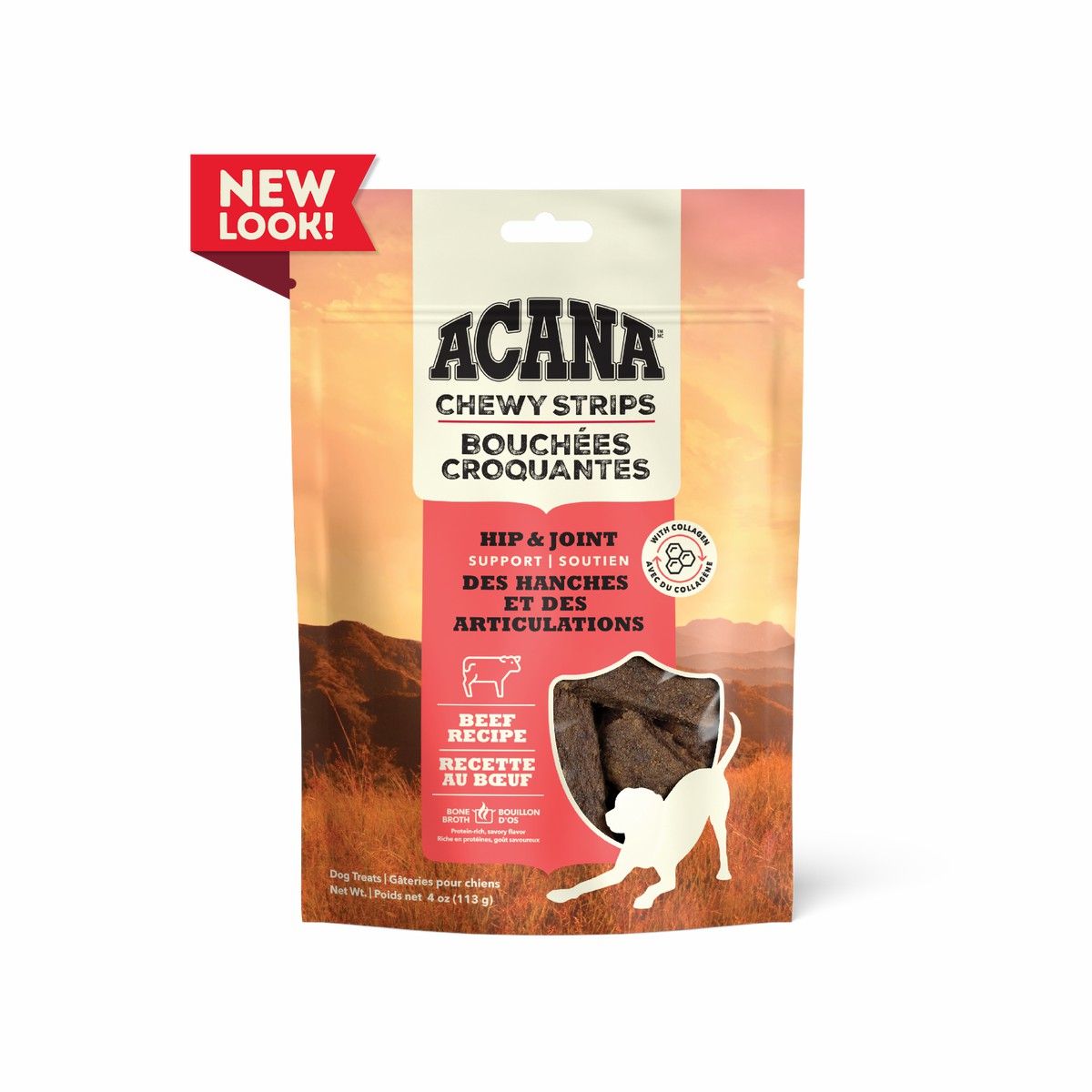 Acana Chewy Strips, Beef Grain Free Dog Food Soft & Chewy Treats 4oz | 145906TRP