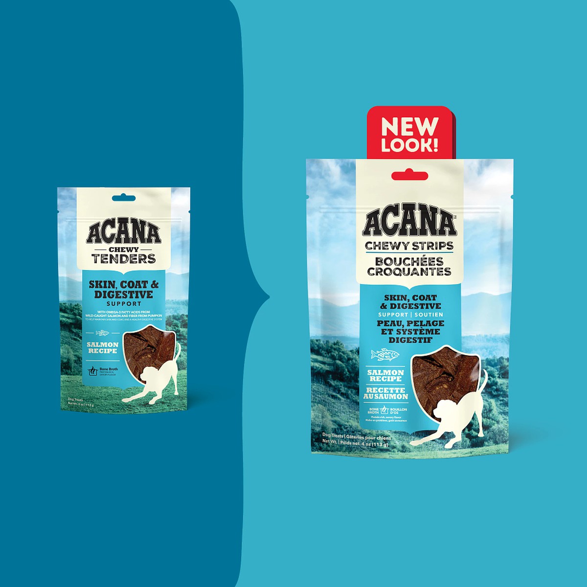 Acana Chewy Strips, Salmon Grain Free Dog Food Soft & Chewy Treats 4oz | 316420CUP