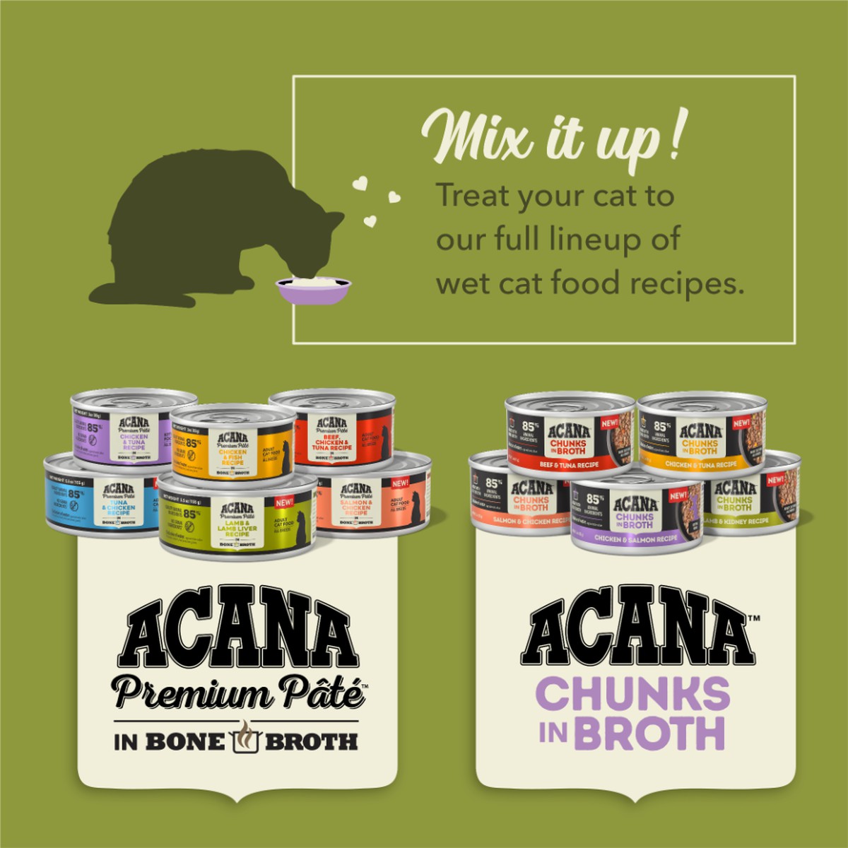 Acana Chunks in Broth Chicken & Salmon for Kittens Grain Free Wet Cat Food 3oz*12 | 013729PGA