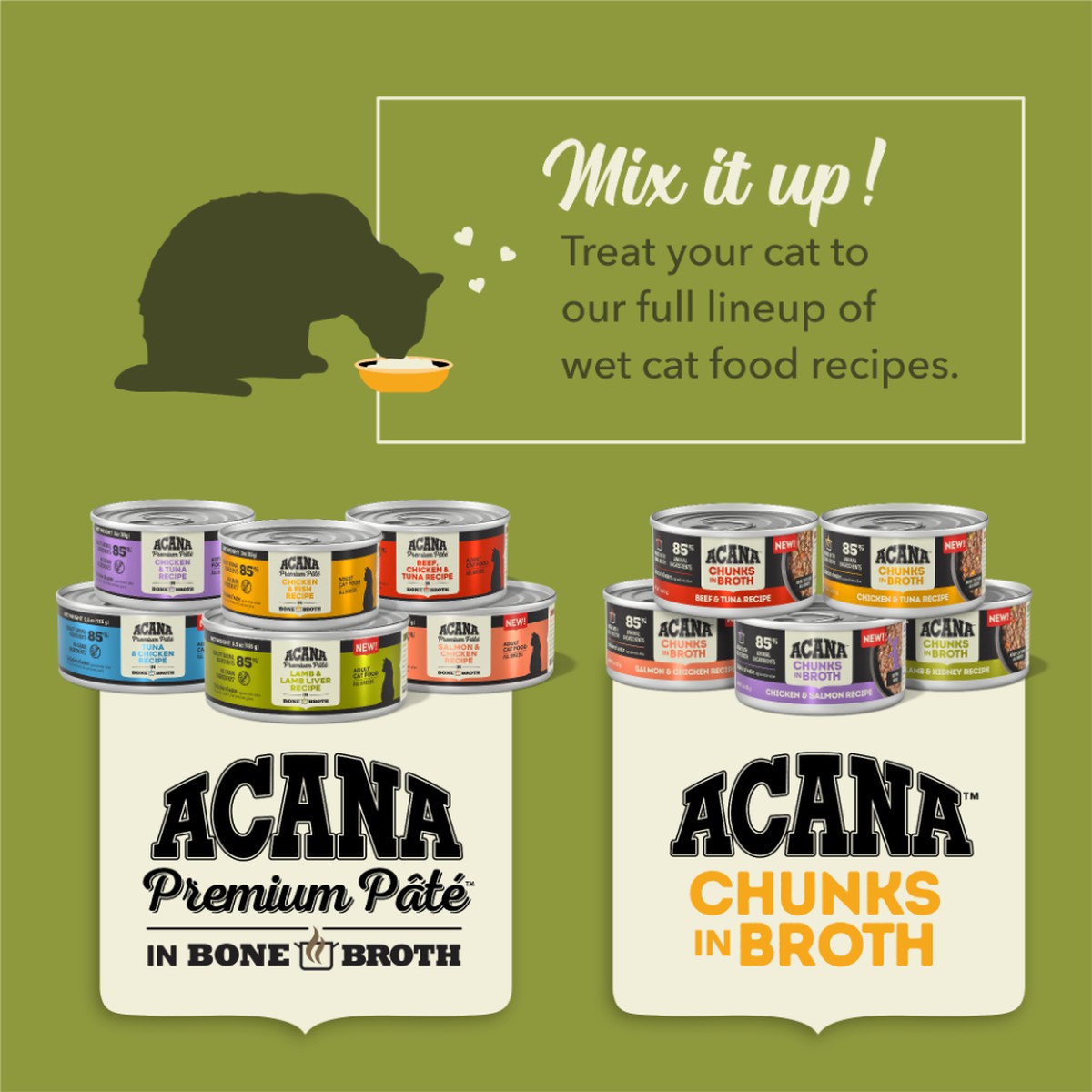 Acana Chunks in Broth Chicken & Tuna Grain Free Wet Cat Food 3oz*12 | 402639DCH