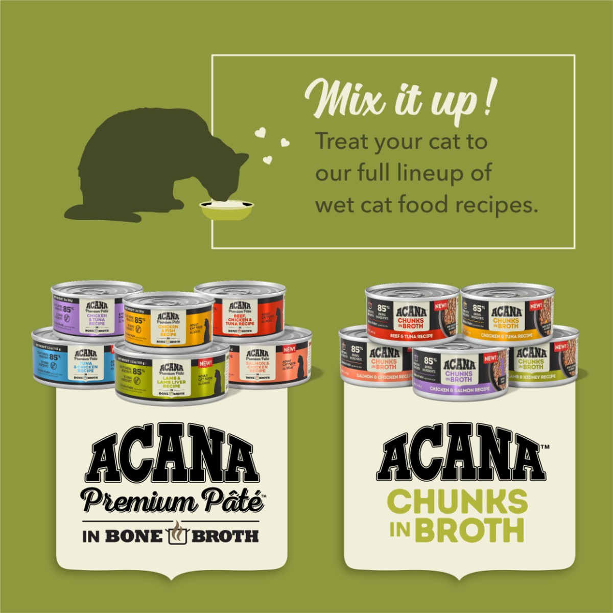 Acana Chunks in Broth Lamb & Kidney Grain Free Wet Cat Food 3oz*12 | 379012NTH