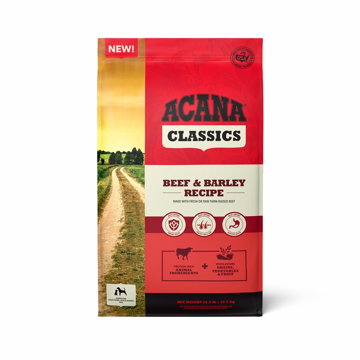 Acana Classics, Beef and Barley Grain Inclusive Dry Dog Food 22.5lb | 415869PTH