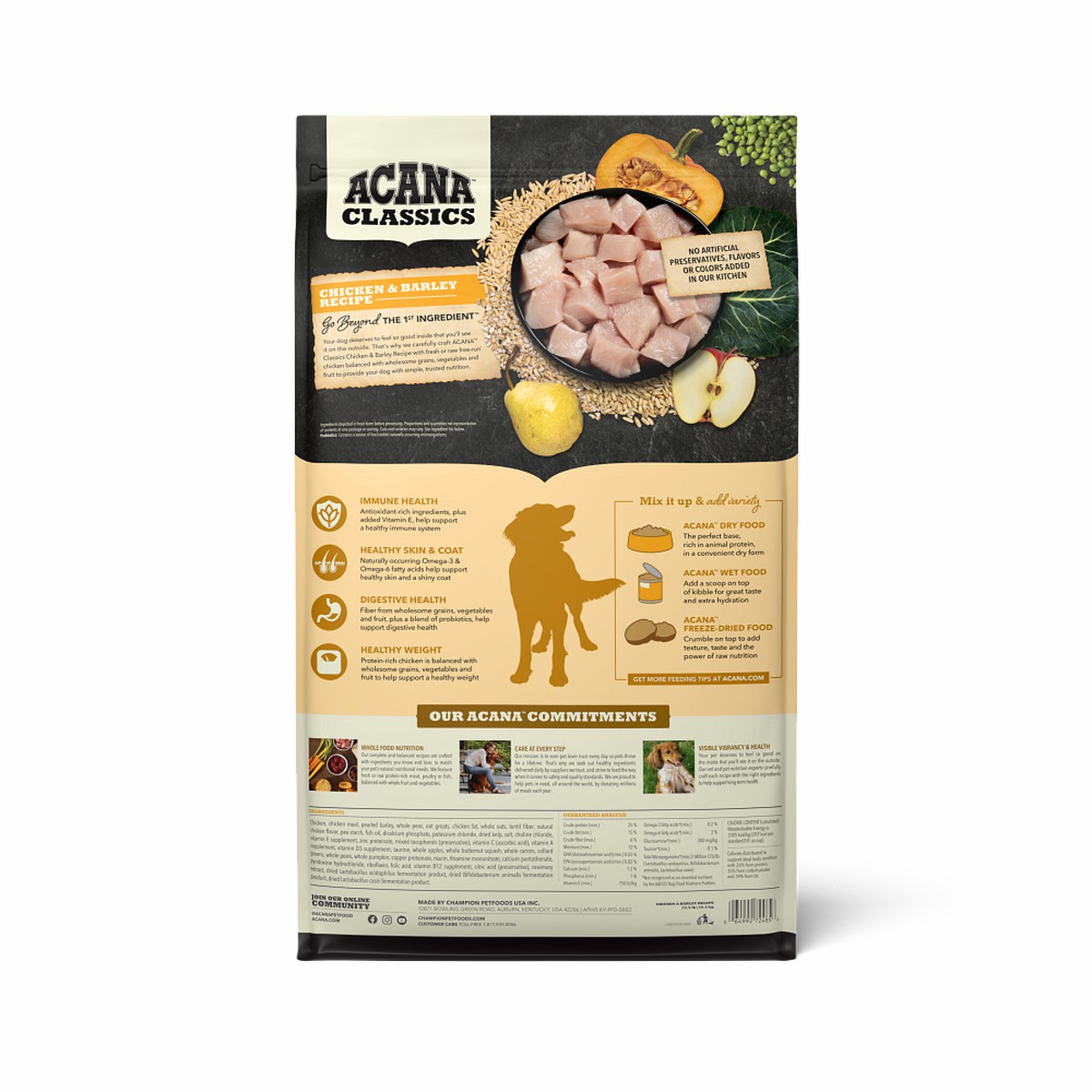 Acana Classics, Chicken and Barley Grain Inclusive Dry Dog Food 22.5lb | 602784WNB