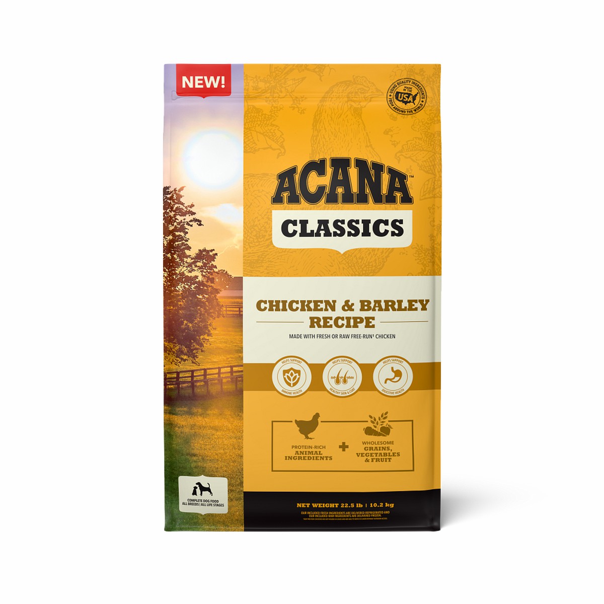 Acana Classics, Chicken and Barley Grain Inclusive Dry Dog Food 22.5lb | 602784WNB