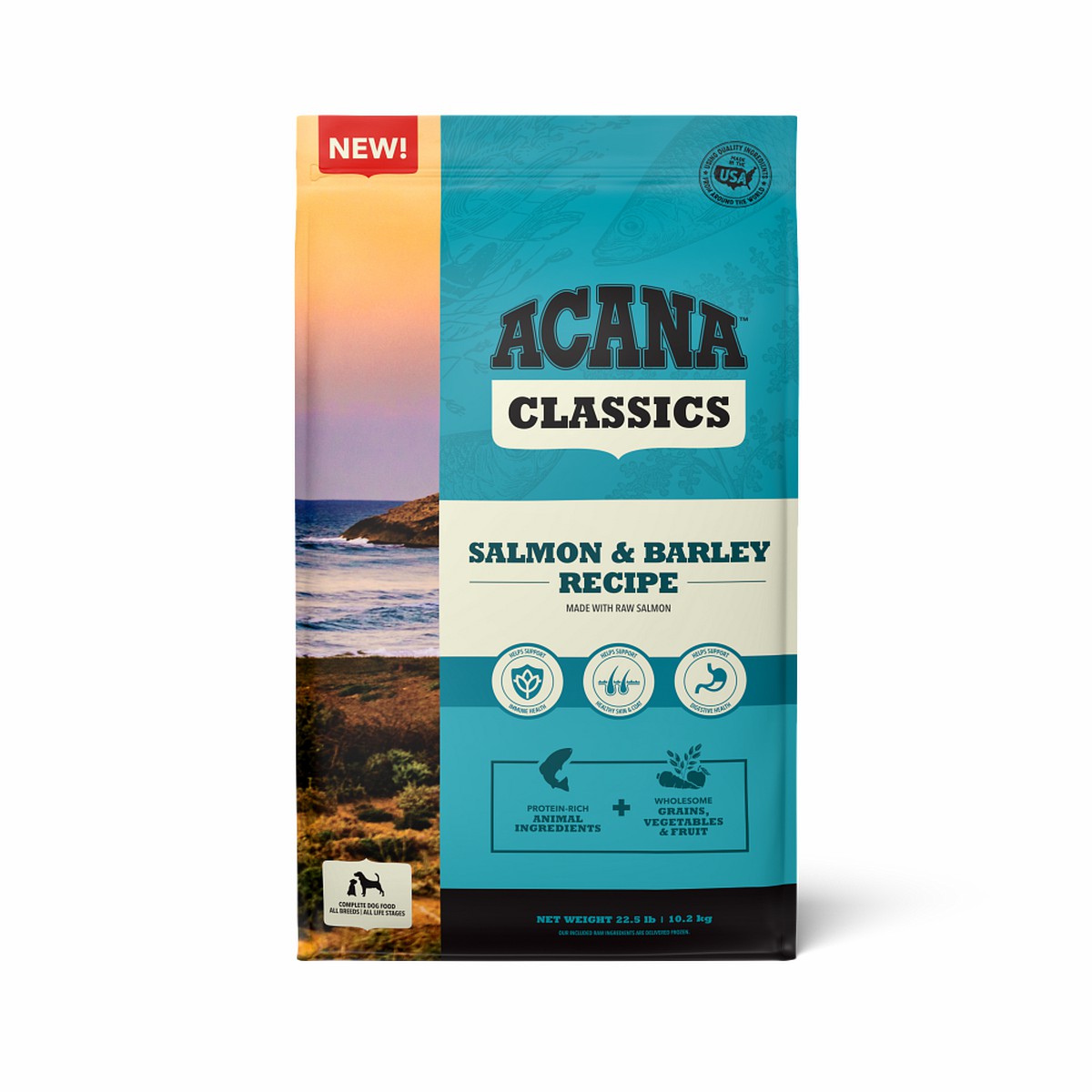 Acana Classics, Salmon and Barley Grain Inclusive Dry Dog Food 22.5lb | 627514IBK