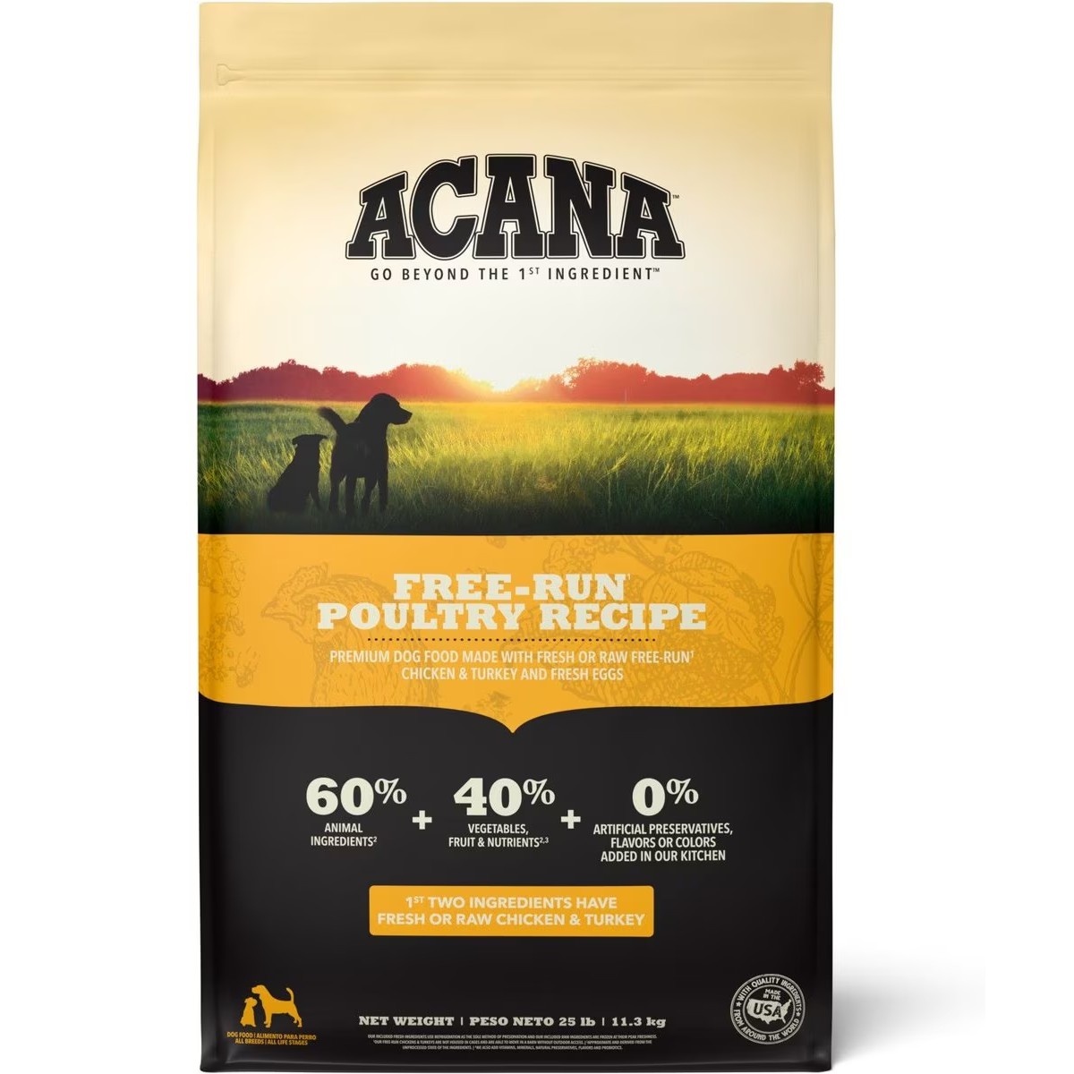 Acana Free-Run Poultry Grain Free Dry Dog Food 25lb | 937056KPN