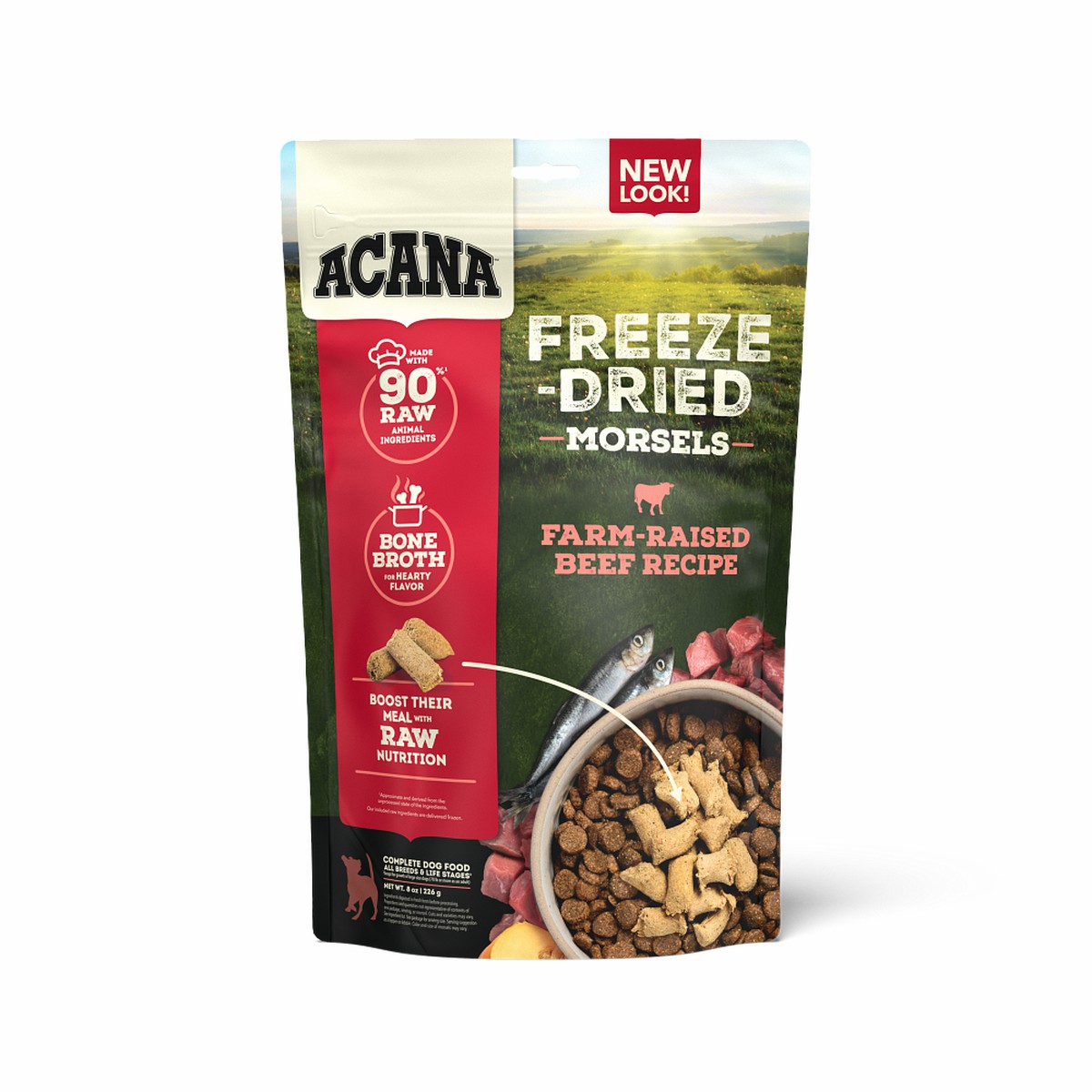 Acana Freeze-Dried Food, Farm-Raised Beef, Morsels Grain Free Freeze-Dried Food 8oz | 435789GJV