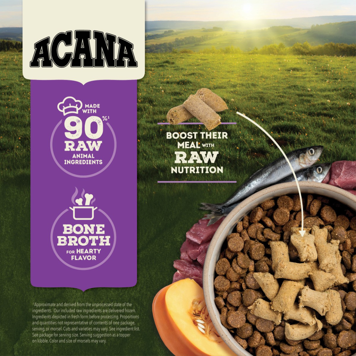 Acana Freeze-Dried Food, Free-Run Duck, Morsels Grain Free Freeze-Dried Food 8oz | 768390HIB