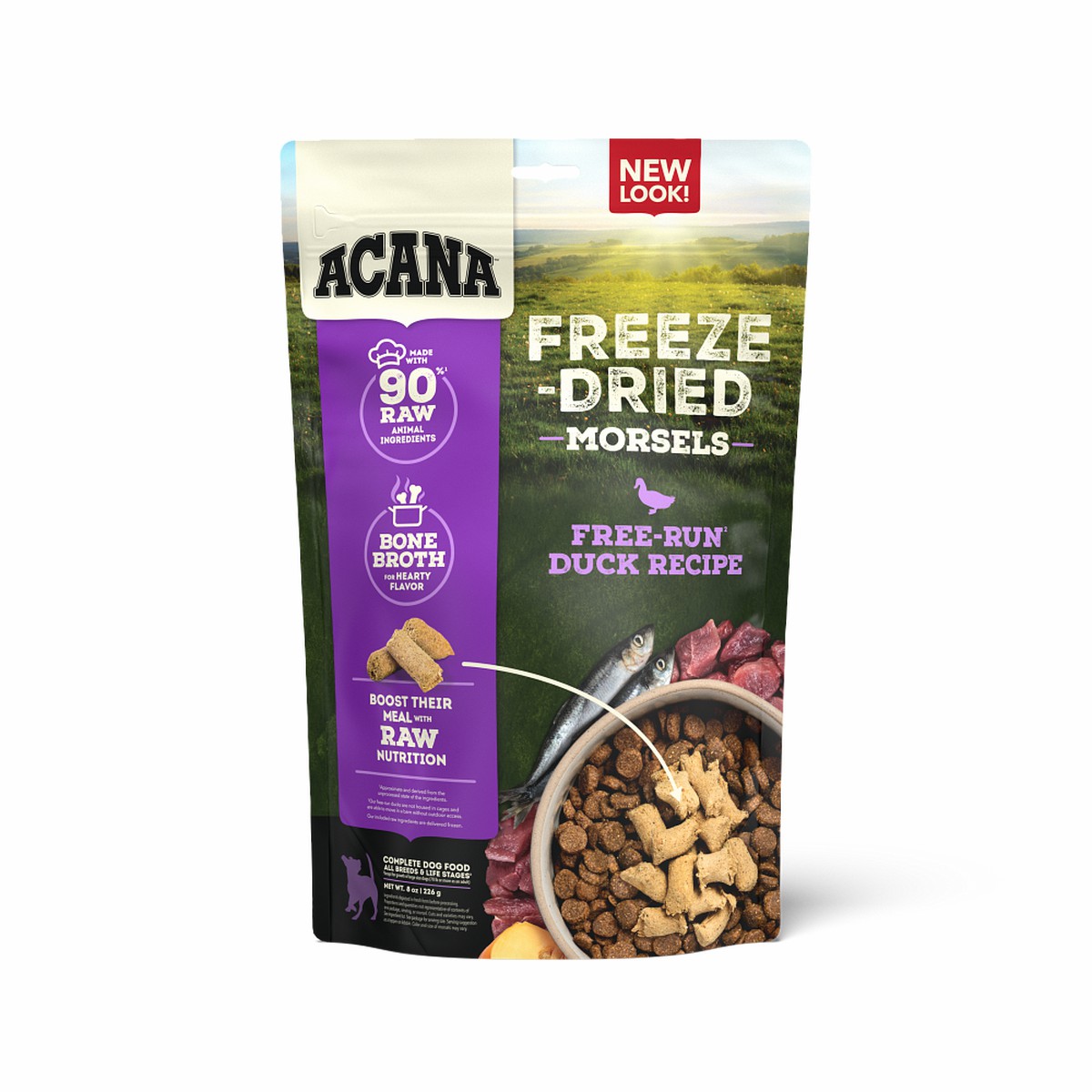 Acana Freeze-Dried Food, Free-Run Duck, Morsels Grain Free Freeze-Dried Food 8oz | 768390HIB