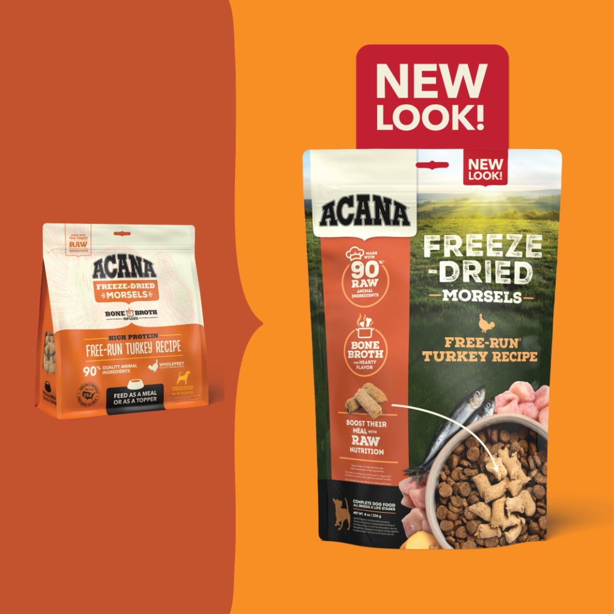 Acana Freeze-Dried Food, Turkey, Morsels Grain Free Freeze-Dried Food 8oz | 026378GPL