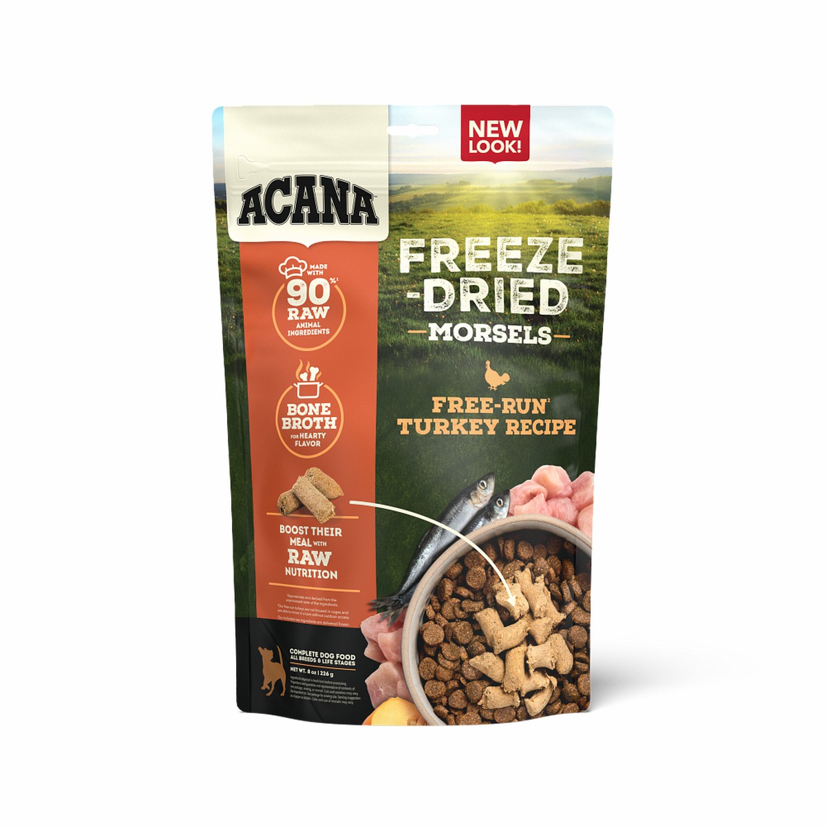 Acana Freeze-Dried Food, Turkey, Morsels Grain Free Freeze-Dried Food 8oz | 026378GPL