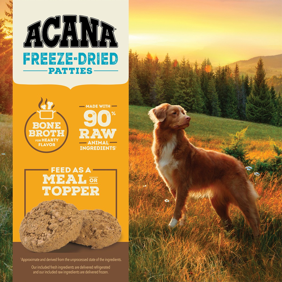 Acana Freeze-Dried Patties, Free-Run Chicken Grain Free Freeze-Dried Food 14oz | 981537DWX