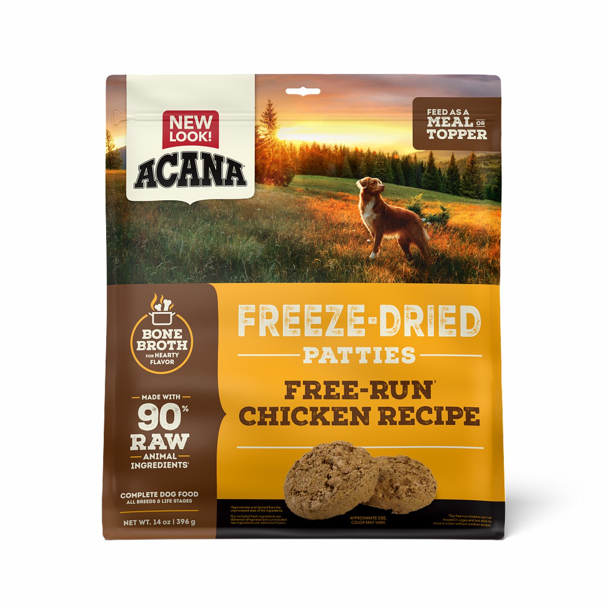 Acana Freeze-Dried Patties, Free-Run Chicken Grain Free Freeze-Dried Food 14oz | 981537DWX