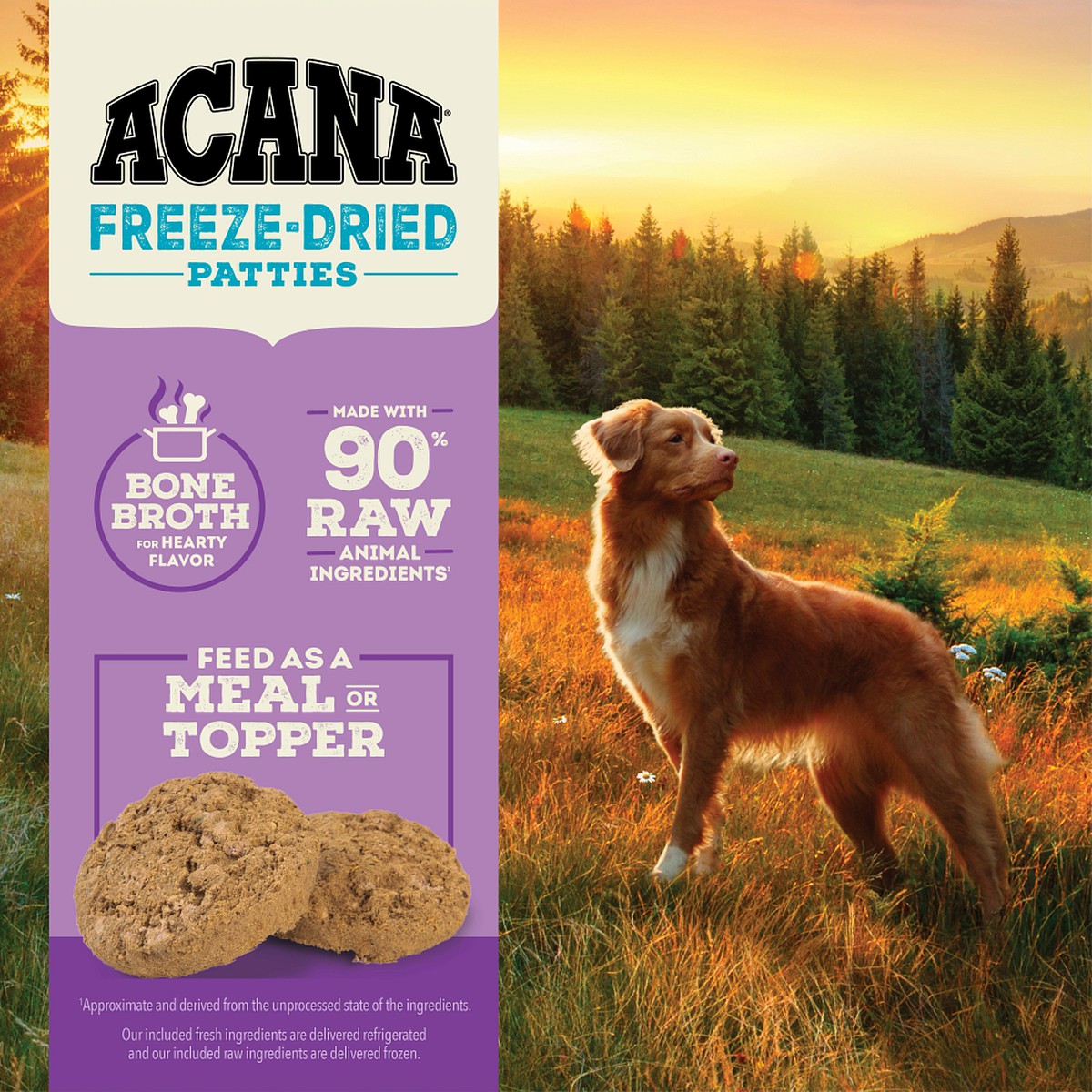 Acana Freeze-Dried Patties, Free-Run Duck Grain Free Freeze-Dried Food 14oz | 068347CKH