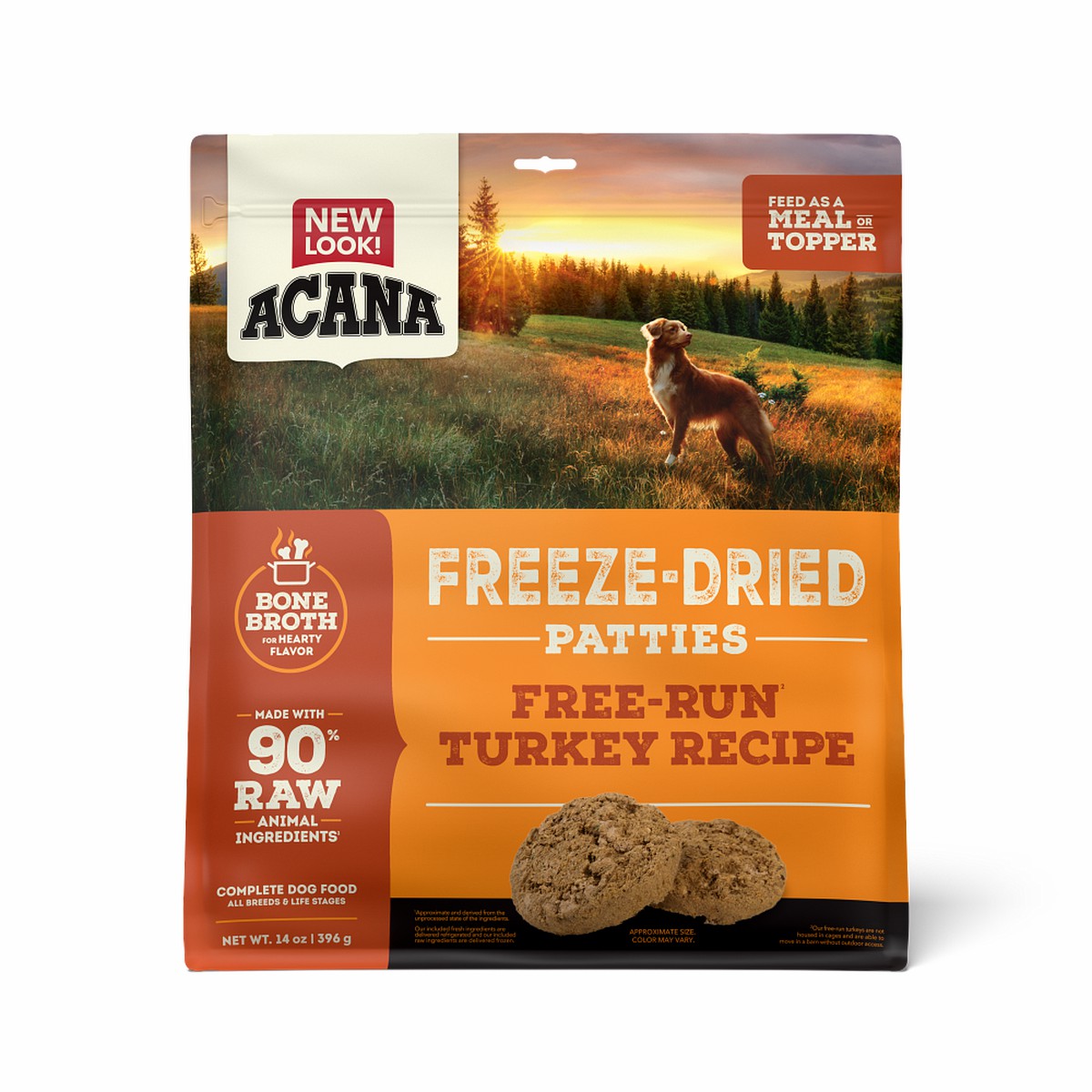 Acana Freeze-Dried Patties, Free-Run Turkey Grain Free Freeze-Dried Food 14oz | 780596MGU