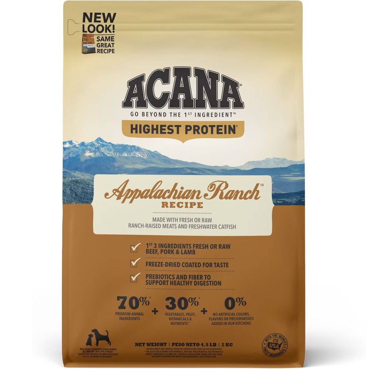 Acana Highest Protein, Appalachian Ranch Grain Free Dry Dog Food 4.5lb | 789102YTQ