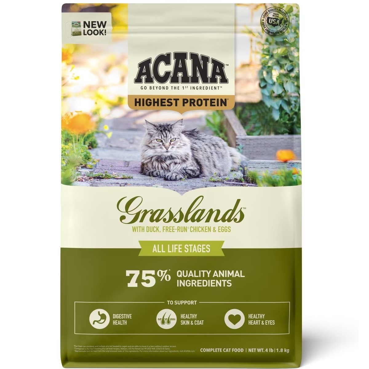 Acana Highest Protein, Grasslands Grain Free Dry Cat Food 4lb | 365821DPN