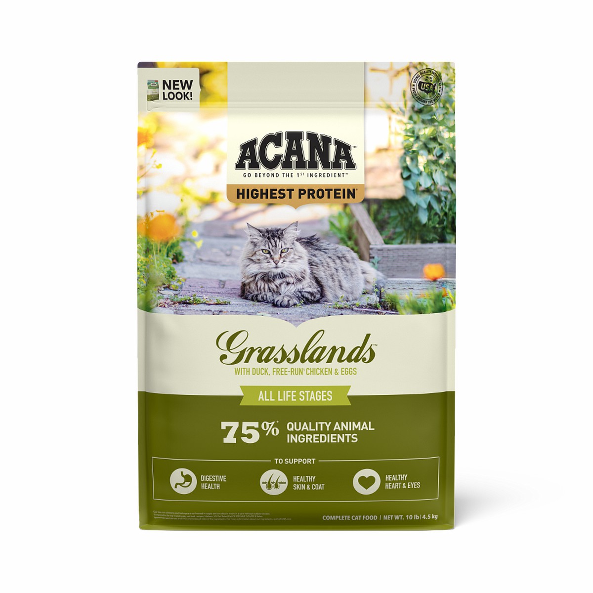 Acana Highest Protein, Grasslands Grain Free Dry Cat Food 10lb | 264089JQT