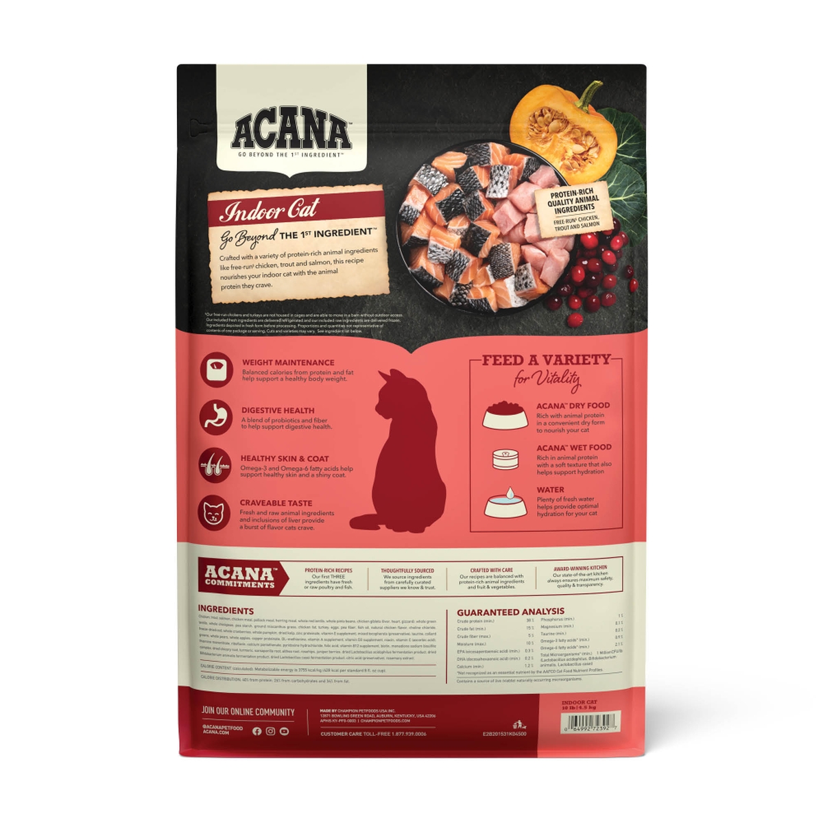 Acana Highest Protein, Indoor Cat Grain Free Dry Cat Food 4lb | 918752CEI