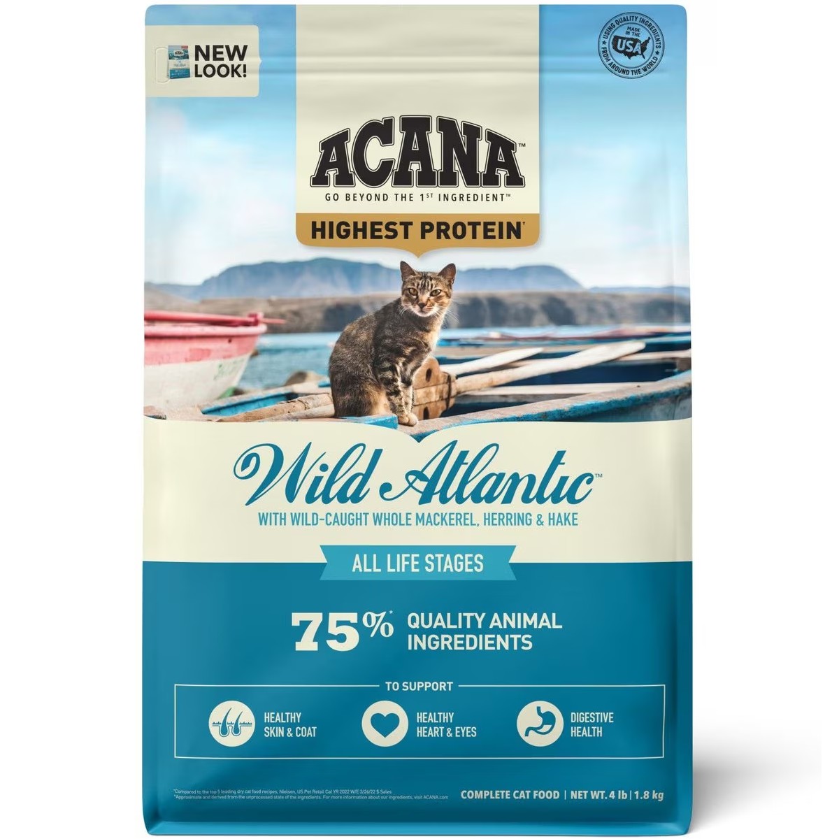 Acana Highest Protein, Wild Atlantic Grain Free Dry Cat Food 4lb | 735091YFD