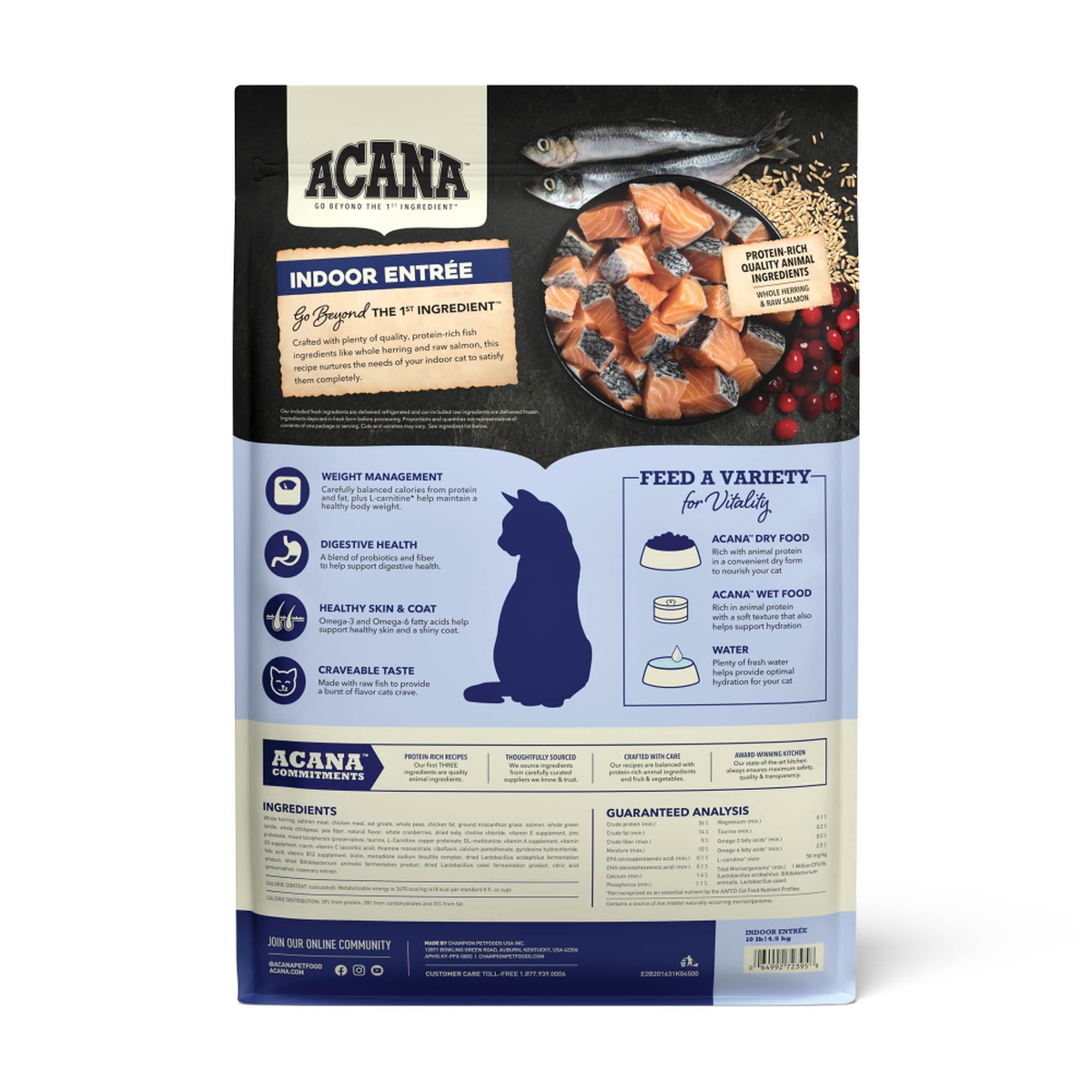 Acana Indoor Entrée with Fish Grain Inclusive Dry Cat Food 4lb | 985167YVM