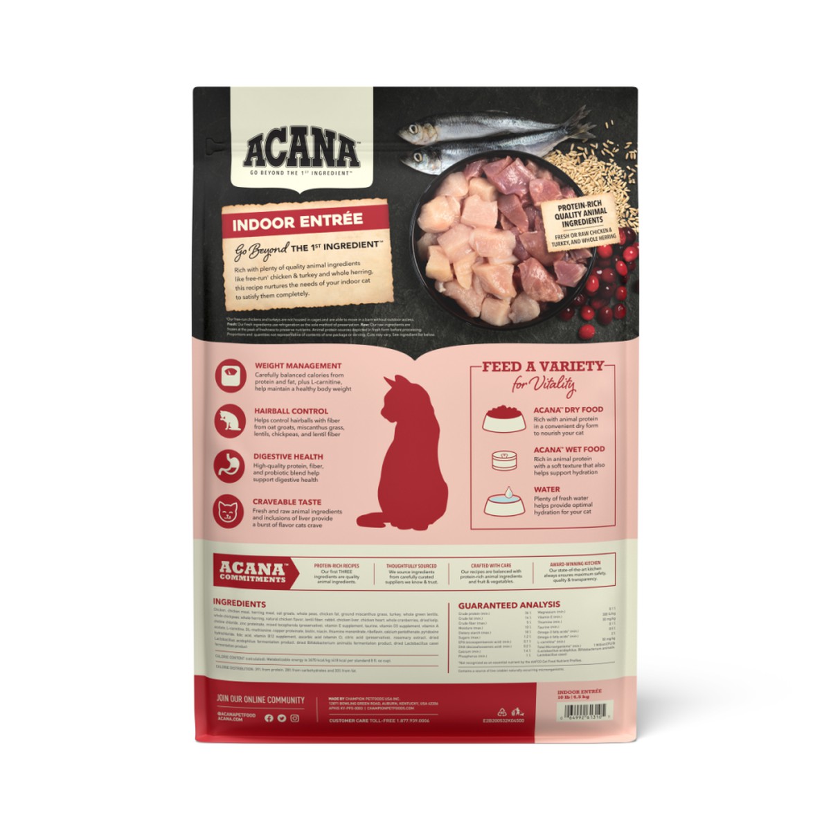 Acana Indoor Entrée with Poultry & Fish Grain Inclusive Dry Cat Food 4lb | 407358XYW