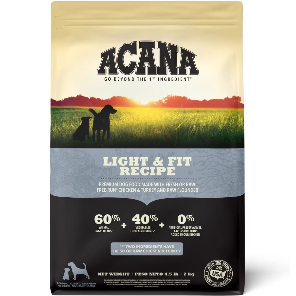 Acana Light & Fit Grain Free Dry Dog Food 4.5lb | 341950LDQ