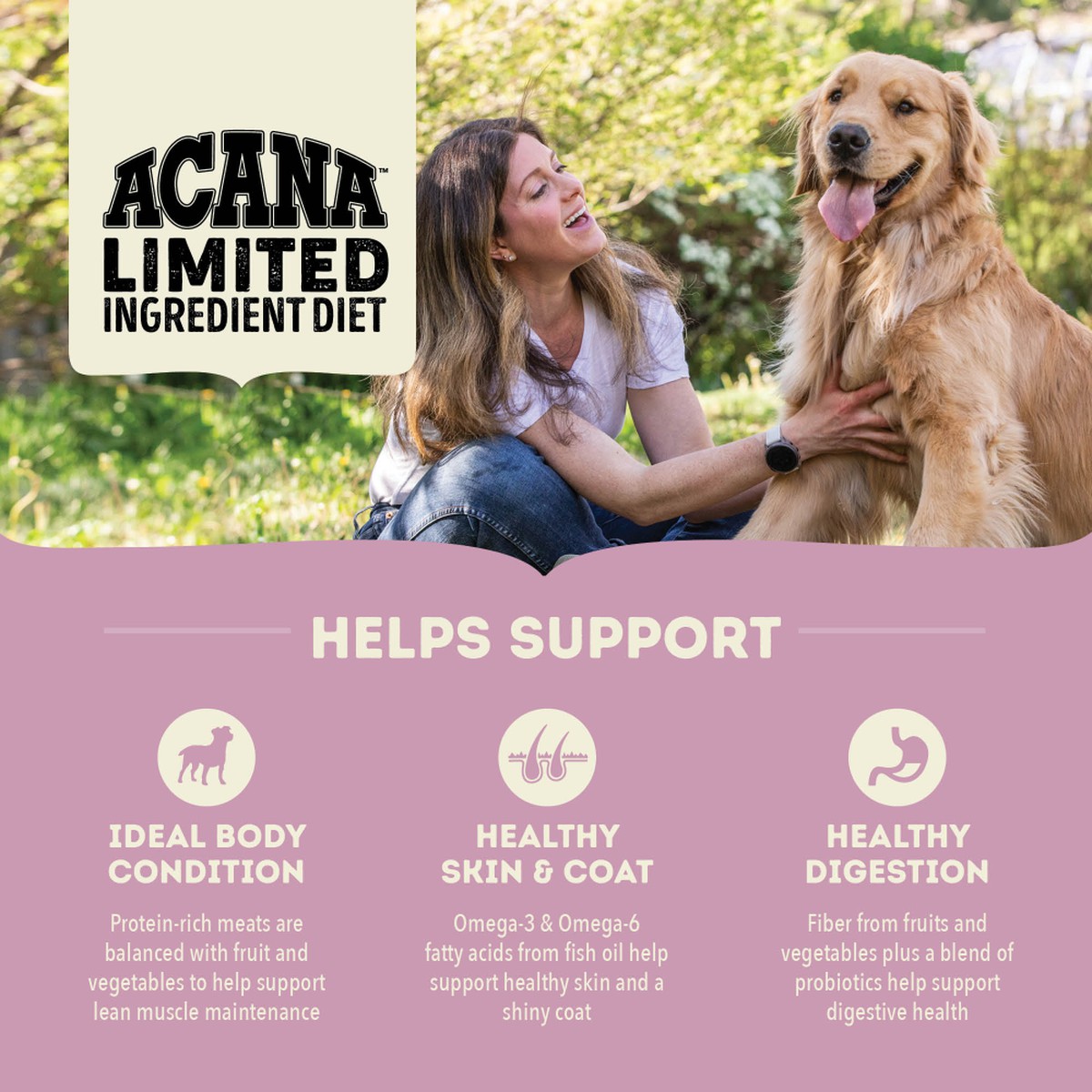 Acana Singles, Lamb & Apple Limited Ingredients Grain Free Dry Dog Food 4.5lb | 784521NDH