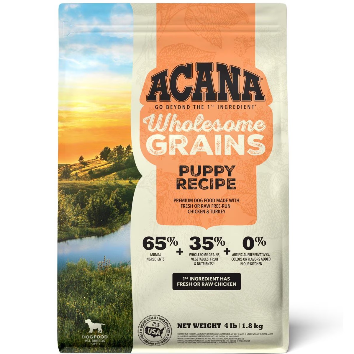 Acana Wholesome Grains, Puppy Dry Dog Food 4lb | 916034RTU