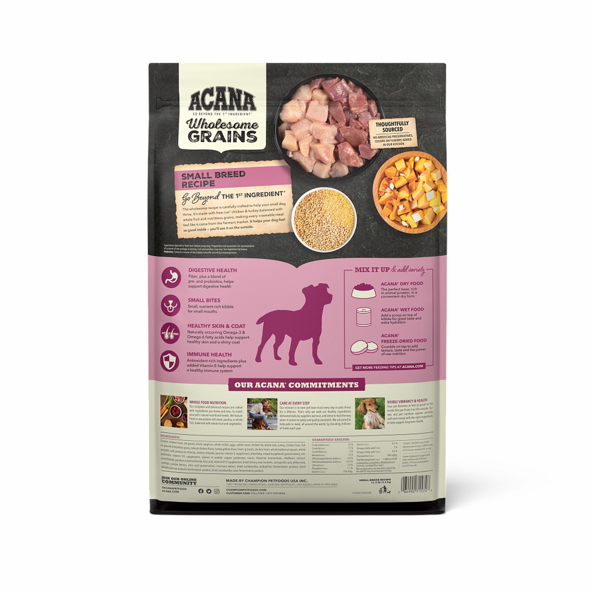 Acana Wholesome Grains, Small Breed Dry Dog Food 4lb | 904637GTM